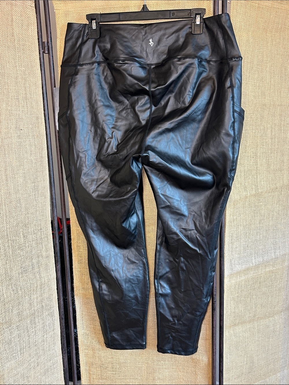 NWT Torrid Black Faux Leather Coated Active Leggings size 2X 18-20 - Picture 6 of 15
